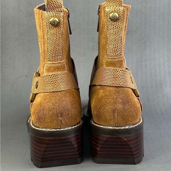 Donald Pliner leather suede Women MAI Saddle Bootie shoes size 8 - Picture 5 of 11